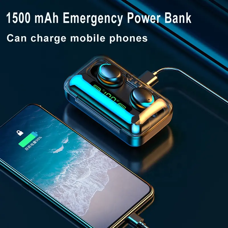 Waterproof F9-5 Earphones F9-5C TWS Auriculares in Ear Gaming Audifonos Wireless Bluetooth F9 Earbuds